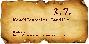 Kovácsovics Teréz névjegykártya